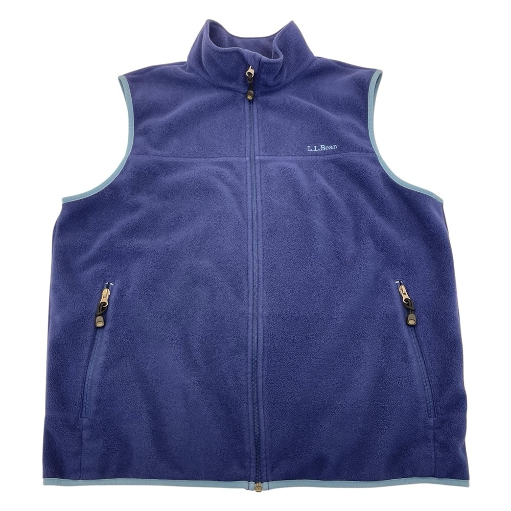 L.L. Bean Polartec Fleece Vest Large Indigo/Blue